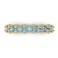 thumbnail image 1 of 0.98 ctw Wedding Band for Women - 18K Yellow Gold Simulated Blue Diamond Stackable Eternity Ring, 1 of 6