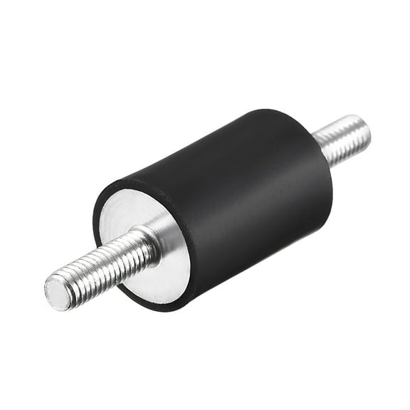 0.98"x 1.18" Rubber Shock Absorber Vibration Isolator w M6 Stud,6pcs