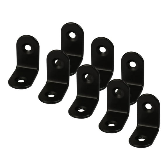 0.98''x0.98'' 90 Degree Metal Angle Brackets for DIY Shelves Stainless Steel Shelf Support for Furniture, 8Pcs