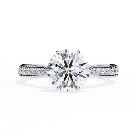 0.98CT Round Brilliant Cut Lab Created Diamond 6 Prong With Halo Style Wedding Ring,10k White Gold Anniversary Promise Ring For Bride