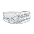 thumbnail image 1 of AFFY 0.99 Carat Round Shape White Natural Diamond Men's Wedding Band Ring 14K Solid Rose Gold Ring Size-13.5, 1 of 1