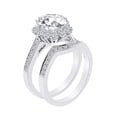 thumbnail image 1 of AFFY 0.99 Carat Round Shape White Natural Diamond Semi Mount Wedding Engagement Ring Set 18K Solid White Gold Ring Size-5, 1 of 1
