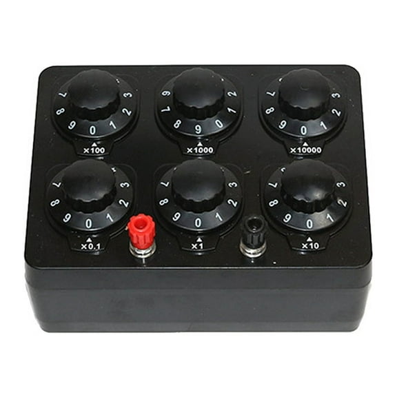0-99999.9 Ohm Simple Resistance Box Variable Decade Resistor Teaching Instrument Teaching Resistance Box,1 x Resistance Box,Black