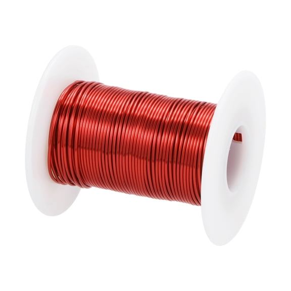 0.9mm Magnet Wire 59ft Enameled Magnet Winding Copper Wire 100g,Red