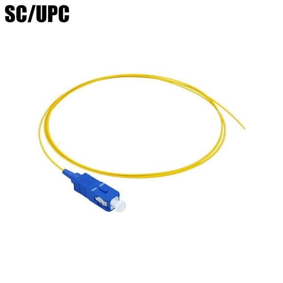 0.9mm Single Mode Fiber Optic Patch Cord, 1.5m SC/UPC to LC/SC/FC/ST Pigtail Cable, LSZH Low Smoke Zero Halogen, High Bend Resistance, Stable Transmission