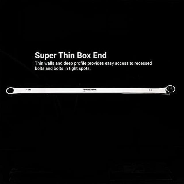 0 Degree Offset Extra Long Box End Wrench Set, SAE, 1/43/4 In, 8 Sizes