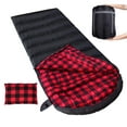 thumbnail image 1 of 0 Degree Sleeping Bag Cotton Flannel Winter Cold Weather for Adults XXL waterproof Sleeping Bag 4 Season Big and Tall with Pillow Compression Sack (Left Zippers), 1 of 10