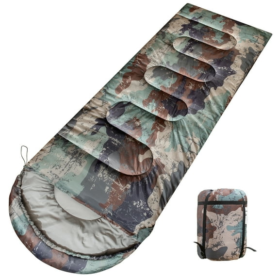 0 Degree Winter Sleeping Bags for Camping - Adults Youth - Cold Weather Backpacking Hiking - VINTAGE CAMO
