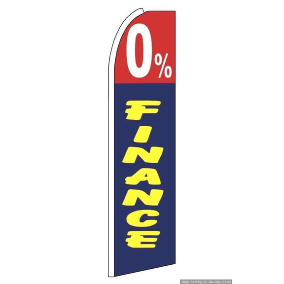 0% Finance Swooper flag With Pole Advertisement /Business Flags | Feather Flag |