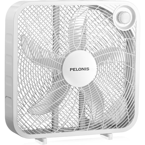0 Inch Box Fan – 3 Speeds, Window Fans, Floor or Tabletop, 25ft/s, 2025 Upgraded, Superior Air Throw (2295 CFM), Lightweight, 5 Blades, Fans for Bedroom, Office, Living Room, Garage