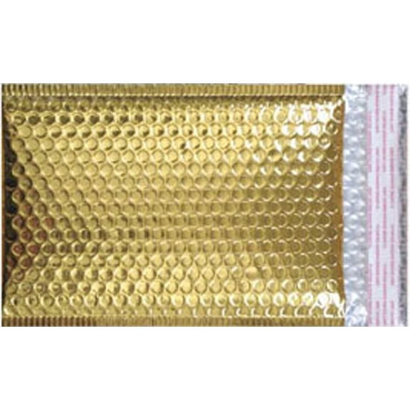 #0 Metallic Gold Bubble Mailer, 6.5" x 9.25" - Case of 100