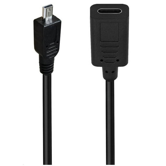 ckepdyeh 0. Mini 5P Type C Female to 8-Pin Mini B Male Charge Cable Adapter Converter Cord Camera Cable A Copper Core