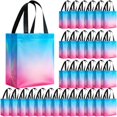 thumbnail image 1 of 0 Pcs Reusable Gift Bags Set Glossy Grocery Gift Tote with Handle for Weddg Mothers Day Sprg Event Graduation, 1 of 7