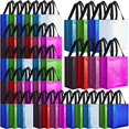 thumbnail image 1 of 0 Pcs Reusable Gift Bags Set Glossy Grocery Gift Tote with Handle for Weddg Mothers Day Sprg Event Graduation, 1 of 7