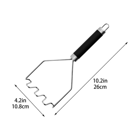 0 Stainless Steel Potato Masher Wavy Potato Press Masher Kitchen Tool For Sweet Potatoes Mashed Potatoes Puree