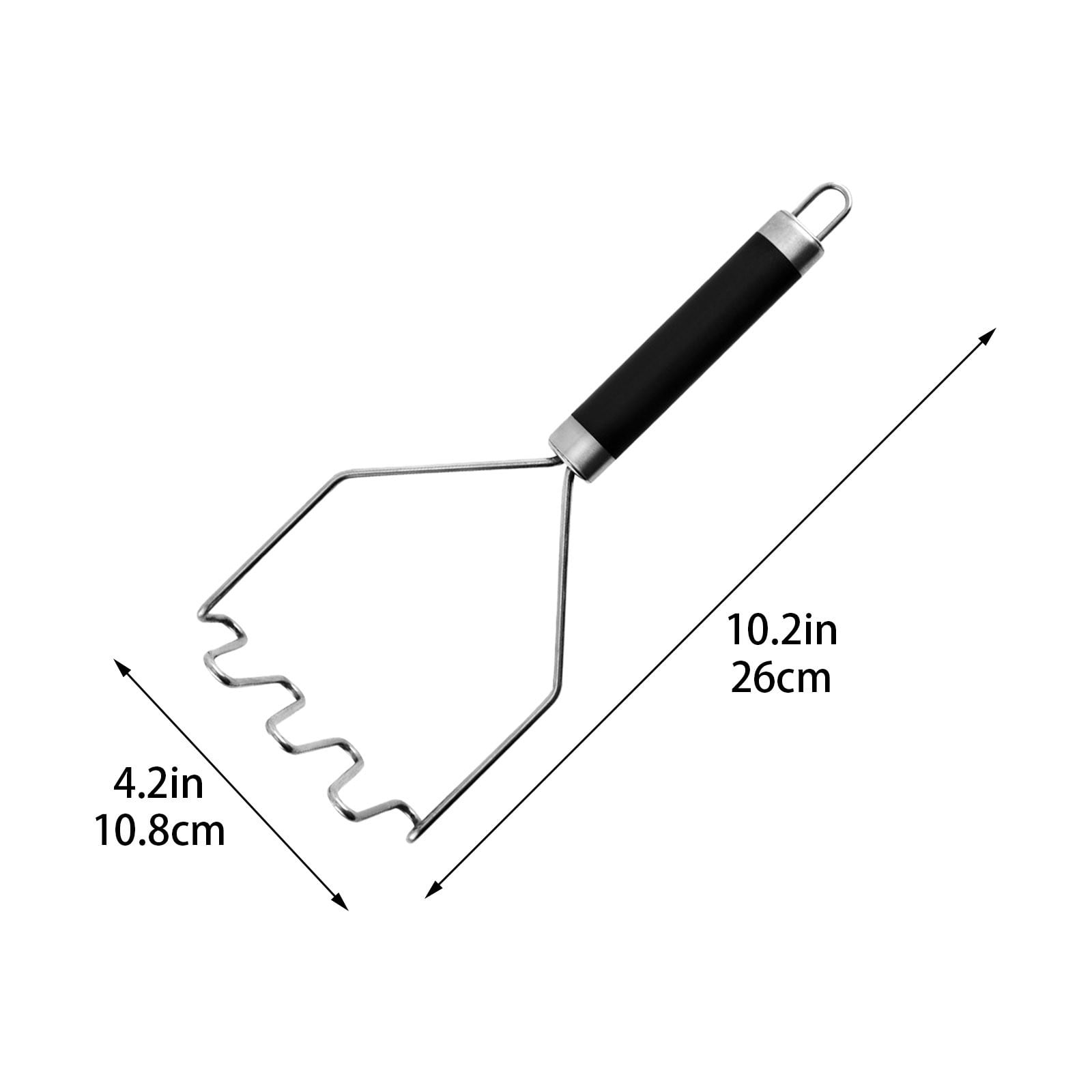 OCS Parts Pro Chef 24-Inch Round Potato Masher – Heavy Duty Chrome Plated Masher With Wood Handle