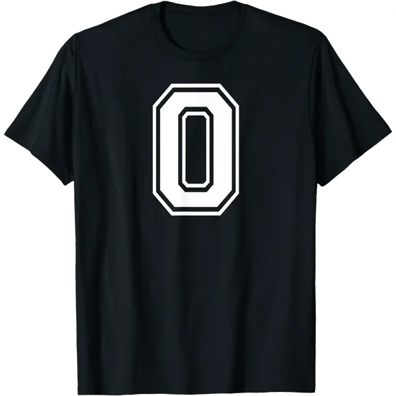 0 Zero Team Number Sports Graphic Design Matching Varsity T-Shirt