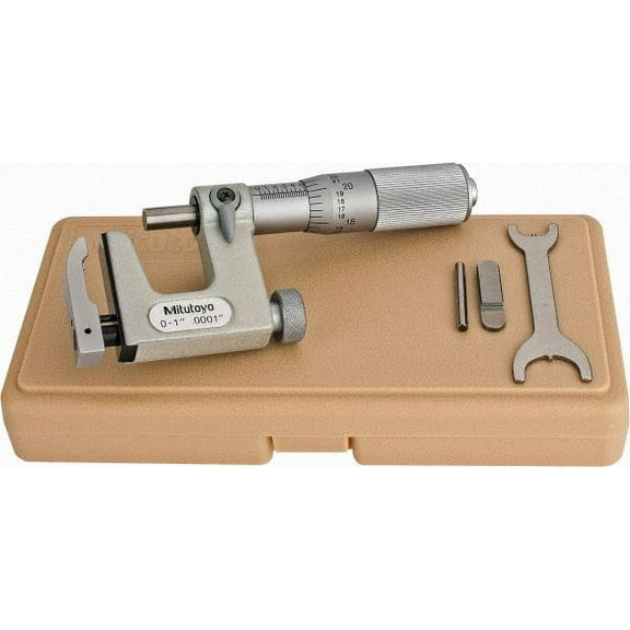 Mitutoyo Universal Micrometer,0 to 1",0.0001" 117-107