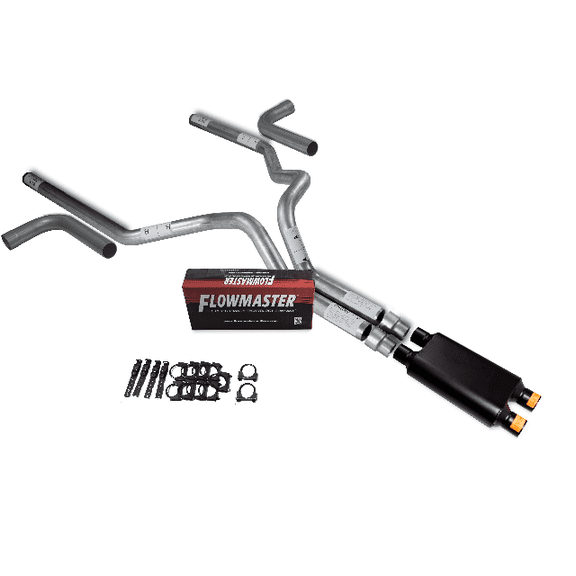 00-06 GM 2500 3" Dual Inlet Exhaust Kit Flowmaster 40 Series Side Exit