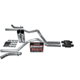 thumbnail image 1 of 00-06 GM 2500 Dual Inlet Exhaust Kit Flowmaster Super 10 Corner Exit Chrome Tips, 1 of 2