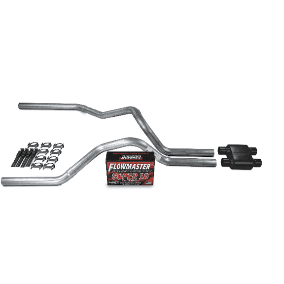 00-06 GM 2500 Dual Inlet Exhaust Kit Flowmaster Super 10