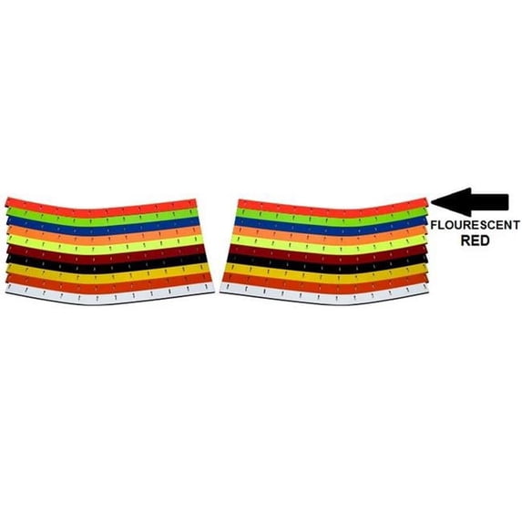 000-400-FR ABC Lower Nose Wear Strips, Fluorescent Red