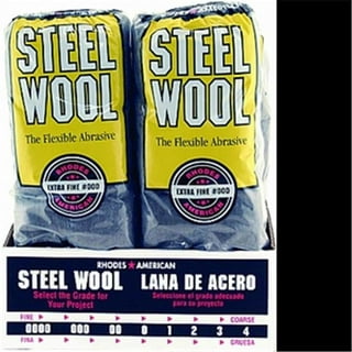 HyperTough #0000 Super Fine Steel Wool Pads, 12 Pack