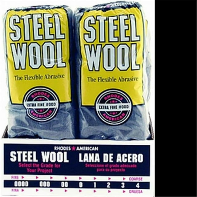 000 Homax 10660106 Rhodes American Steel Wool Pad ExtraFine 000, 16pack