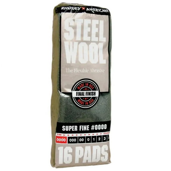 #0000 Homax 106600-06 Rhodes American Steel Wool Pad Super-Fine #0000, 16-pack