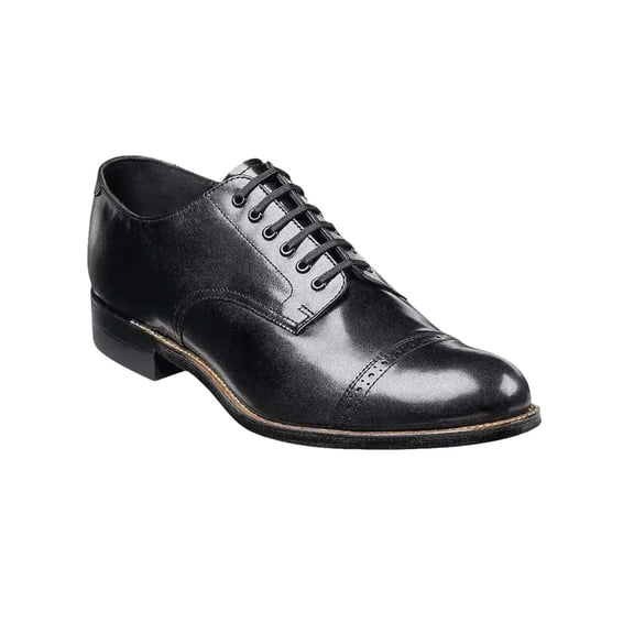 00012, Stacy Adams Leather Shoes Madison Lace Up Cap Toe All colors