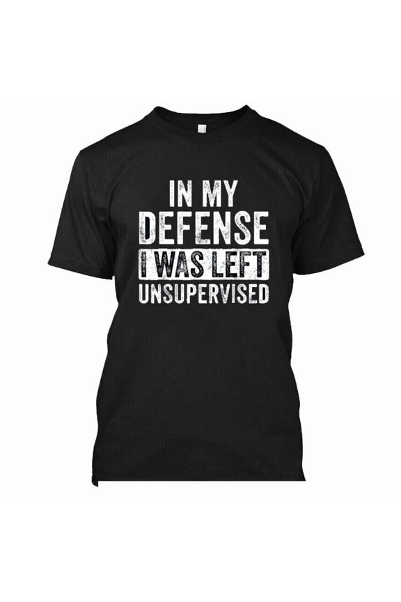 00014232 NEW In My Defense T-SHIRT BLACK FOR MEN AND WOMEN