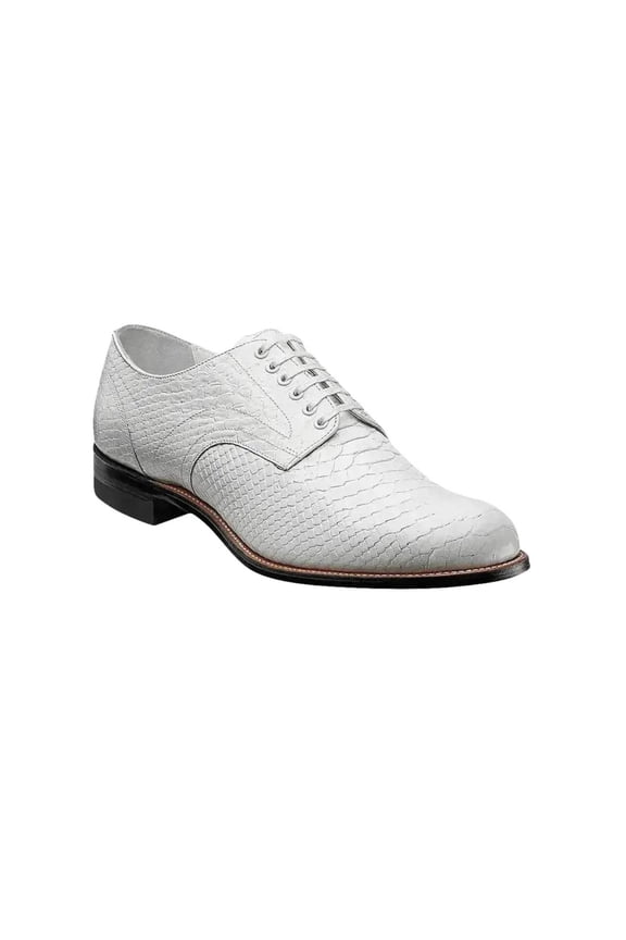 00055, Stacy Adams Leather Shoes Anaconda Print Lace Up All Colors