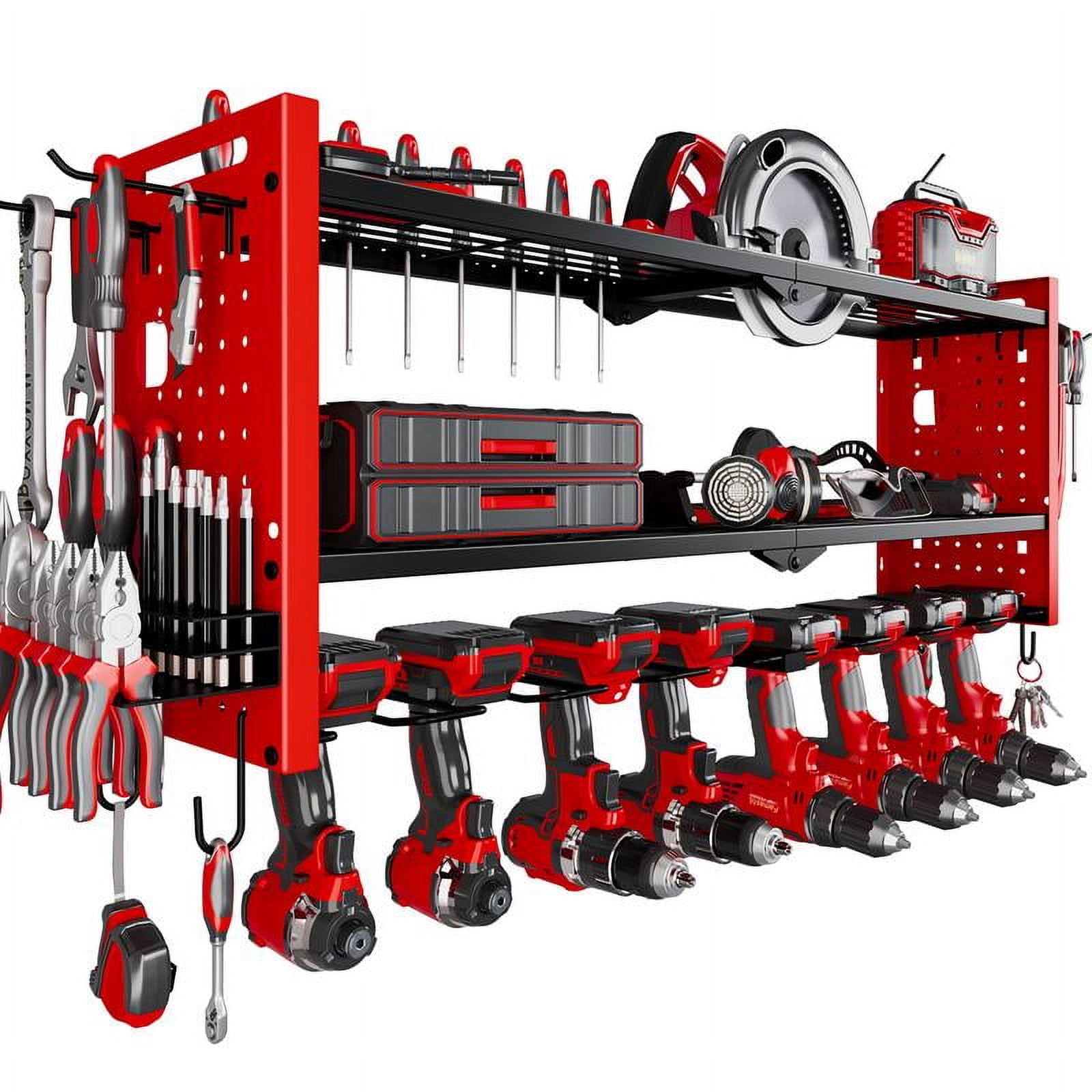 -001/002/003 Tool Organizer Wall Mount, Tool Rack with 8 Drill Holders ...