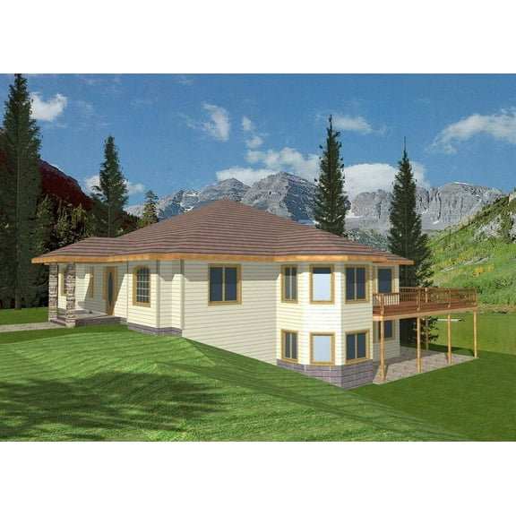 001-2025: ICF Farmhouse 3 Bed, 3 Bath Luxury Home Plan, 2380 Sq Ft: Full Blueprints with License to Build by Home Plan Marketplace - Lesuto