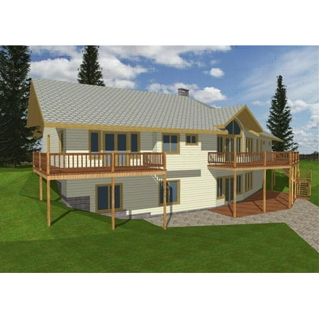 001-2043: Northwest Mountain 4 Bed, 4 Bath Luxury Home Plan, 3690 Sq Ft: Full Blueprints with License to Build by Home Plan Marketplace - Lesuto