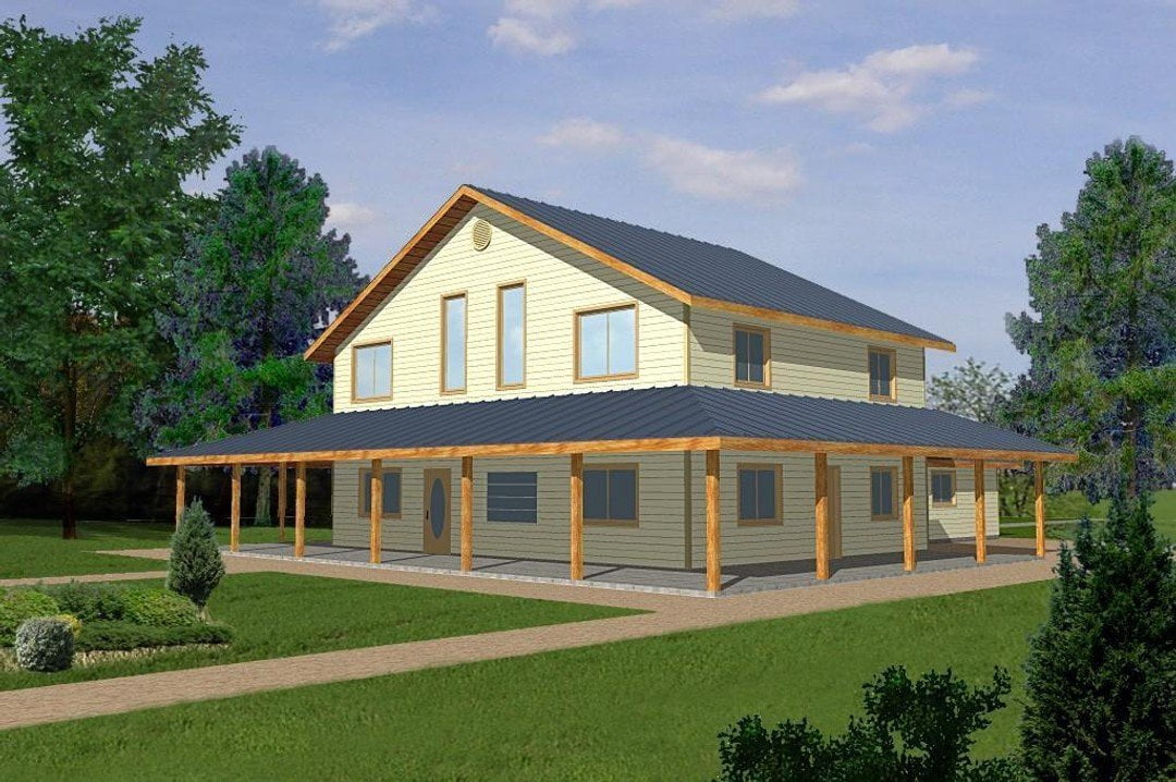 001-2058: Country Farmhouse 3 Bed, 3 Bath Luxury Home Plan, 2845 Sq Ft ...