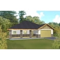 thumbnail image 1 of 001-2133: Craftsman Ranch 3 Bed, 3 Bath Luxury Home Plan, 3176 Sq Ft: Full Blueprints with License to Build by Home Plan Marketplace - Lesuto, 1 of 6