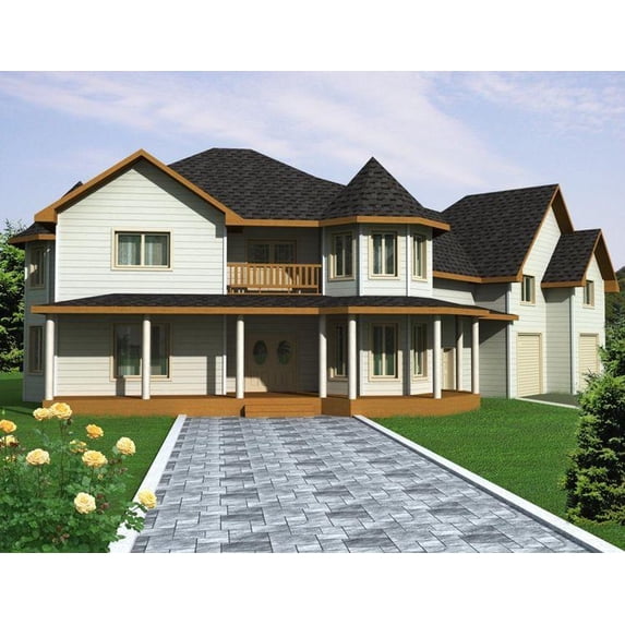 001-2159: ICF Northwest 3 Bed, 3 Bath Luxury Home Plan, 3861 Sq Ft: Full Blueprints with License to Build by Home Plan Marketplace - Lesuto