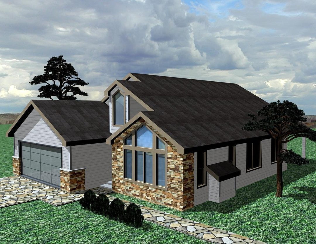 001-3009: Craftsman 3 Bed, 2 Bath Luxury Home Plan, 1573 Sq Ft: Full ...