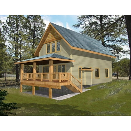 001-3178: Beach & coastal Vacation 1 Bed, 1 Bath Luxury Home Plan, 1140 Sq Ft: Full Blueprints with License to Build by Home Plan Marketplace - Lesuto