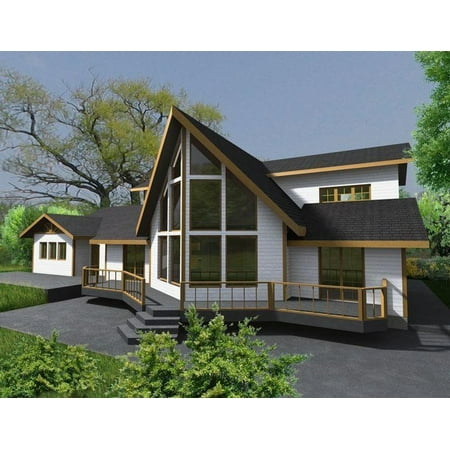 001-3278: Cabin Northwest 3 Bed, 3 Bath Luxury Home Plan, 2288 Sq Ft: Full Blueprints with License to Build by Home Plan Marketplace - Lesuto