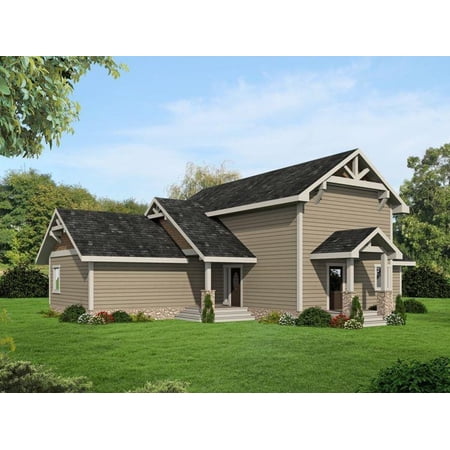 001-3323: Northwest Traditional 2 Bed, 2 Bath Luxury Home Plan, 2302 Sq Ft: Full Blueprints with License to Build by Home Plan Marketplace - Lesuto