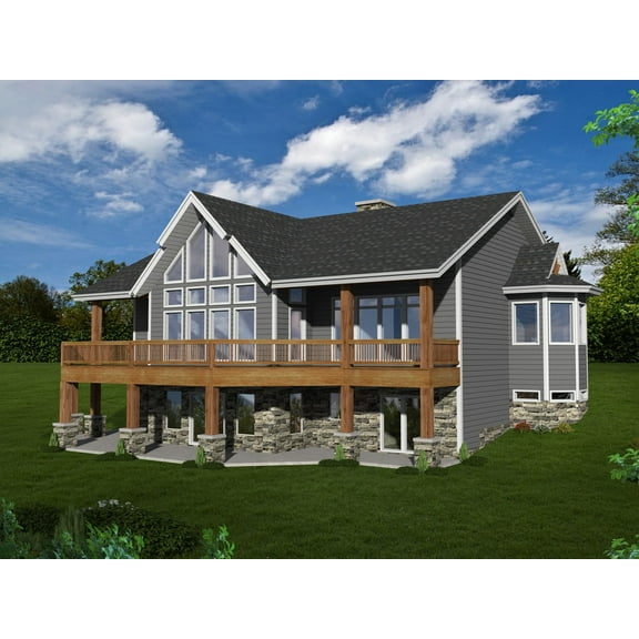 001-3435: Northwest 4 Bed, 4 Bath Luxury Home Plan, 4408 Sq Ft: Full Blueprints with License to Build by Home Plan Marketplace - Lesuto