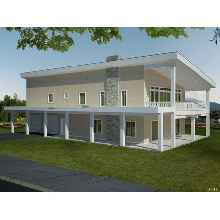 001-3507: Modern Two-story 2 Bed, 3 Bath Luxury Home Plan, 3396 Sq Ft: Full Blueprints with License to Build by Home Plan Marketplace - Lesuto