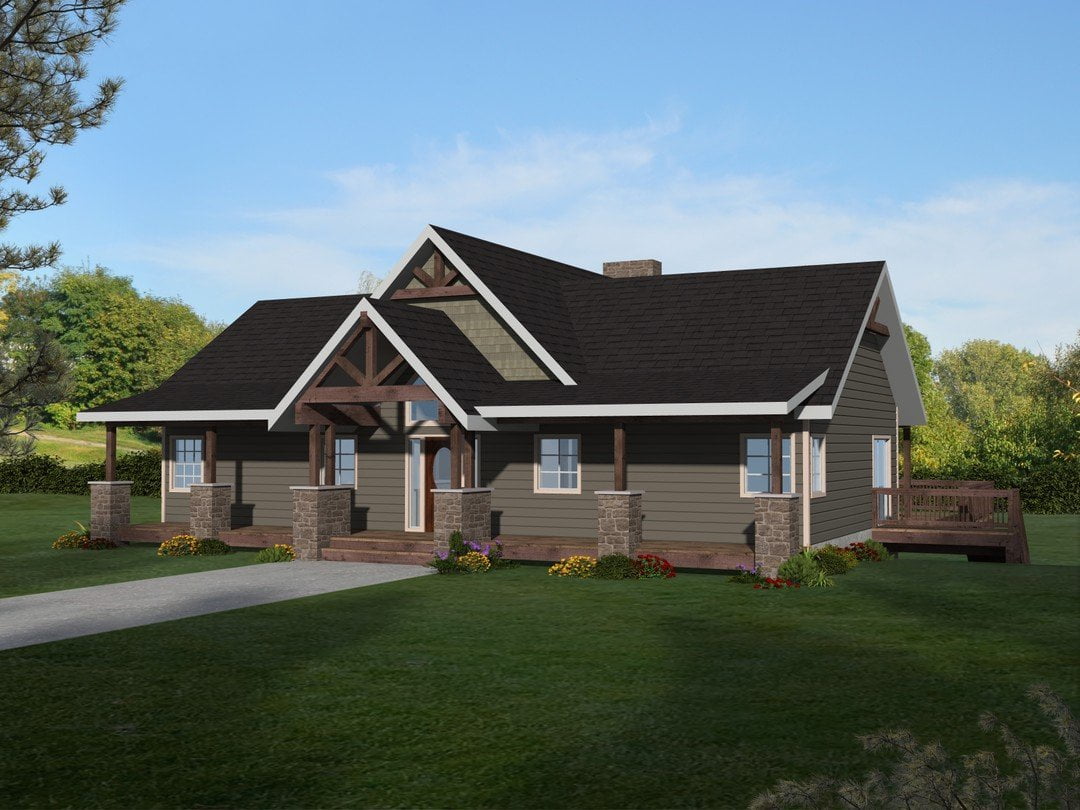 001-3923: Craftsman Empty-nester 2 Bed, 3 Bath Luxury Home Plan, 3280 ... - Luxury Upscale Empty Nester Decor