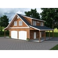 thumbnail image 1 of 001-4064: Shop Garage 1 Bed, 1 Bath Luxury Home Plan, 783 Sq Ft: Full Blueprints with License to Build by Home Plan Marketplace - Lesuto, 1 of 7