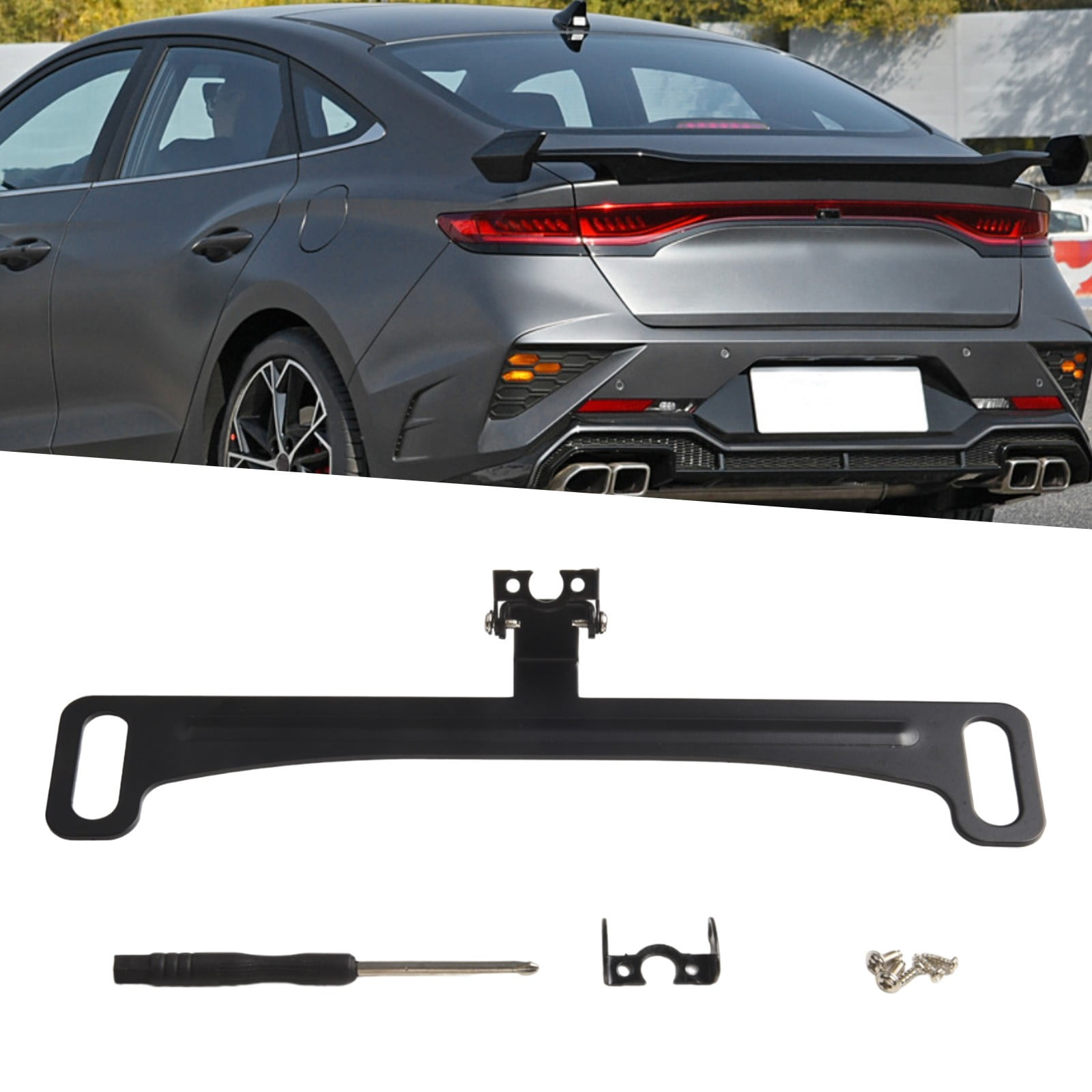 LED Reverse License Plate Frame – White Lights, Chrome Plastic, Adds Safety & Style To Car/Truck
