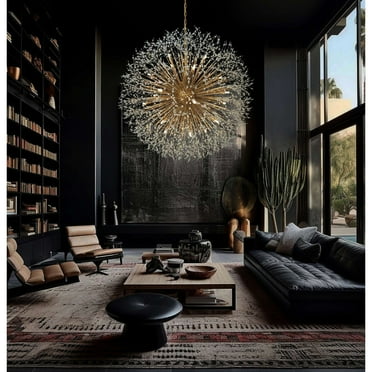 002/120GD Starburst Chandelier 47" Wide  Crystal Lighting Fixture Gold