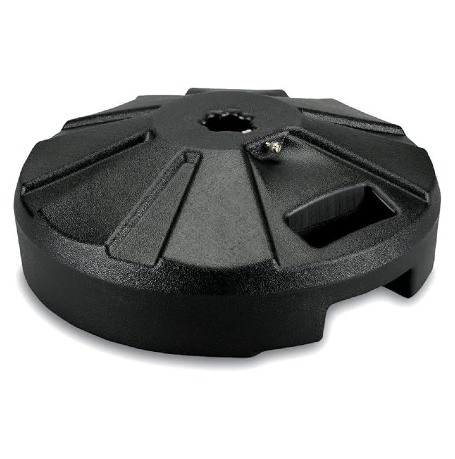 , 00230, Durable Rust Free Molded Resin, Patio Umbrella Base, 50 pounds holding force, 16"D & 6 1/2" H, Black