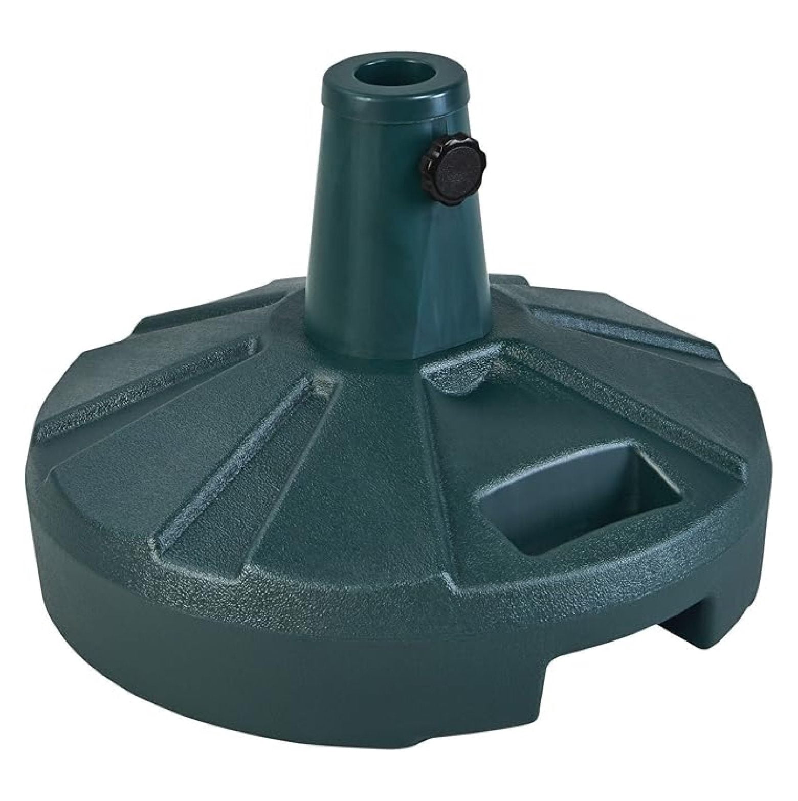 , 00262, Durable Rust Free Molded Resin, Patio Umbrella Base, 50 pounds holding force, 16"D & 11 1/2"H, Green